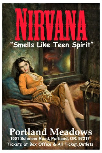 Nirvana poster photo print - print, 12"